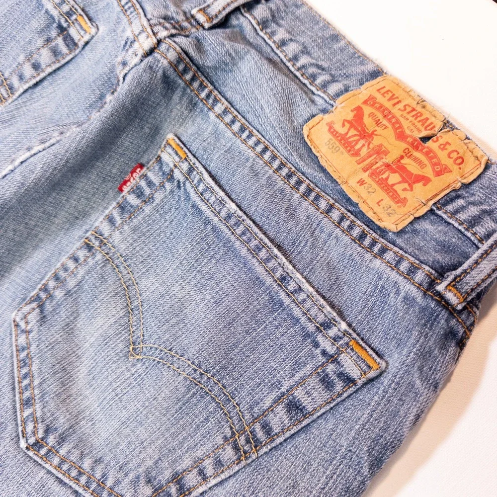 Levi's 559 Relaxed Straight Jeans Mens 32x32 Blue Good Faded Denim Pant